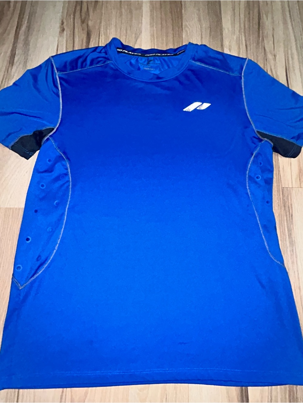 Pro Player Men's Swim Rash Guard - Royal Blue with Black Accents